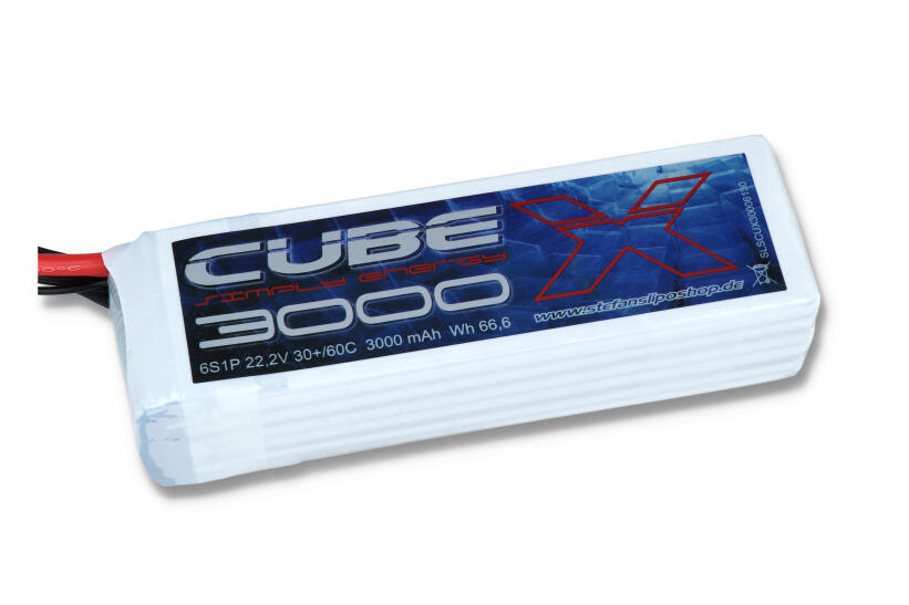 SLS X-CUBE 3000mAh 6S1P 22,2V 30C/60C SLS X-CUBE 3000mAh 6S1P 22,2V 30C/60C