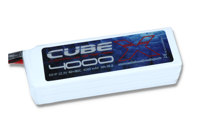 SLS X-CUBE 4000mAh 6S1P 22,2V 40C/80C SLS X-CUBE 4000mAh 6S1P 22,2V 40C/80C