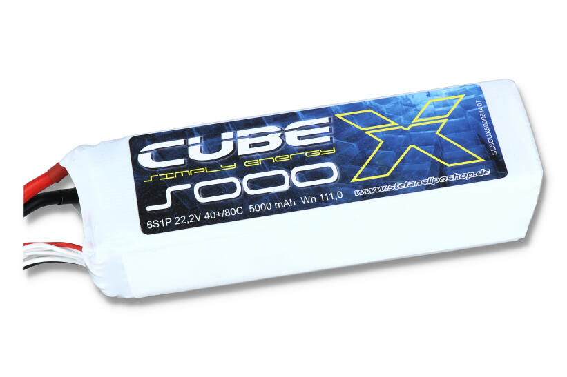 SLS X-CUBE 5000mAh 6S1P 22,2V 40C/80C YELLOW