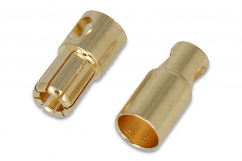 SLS 1 pair gold contact 6mm slotted